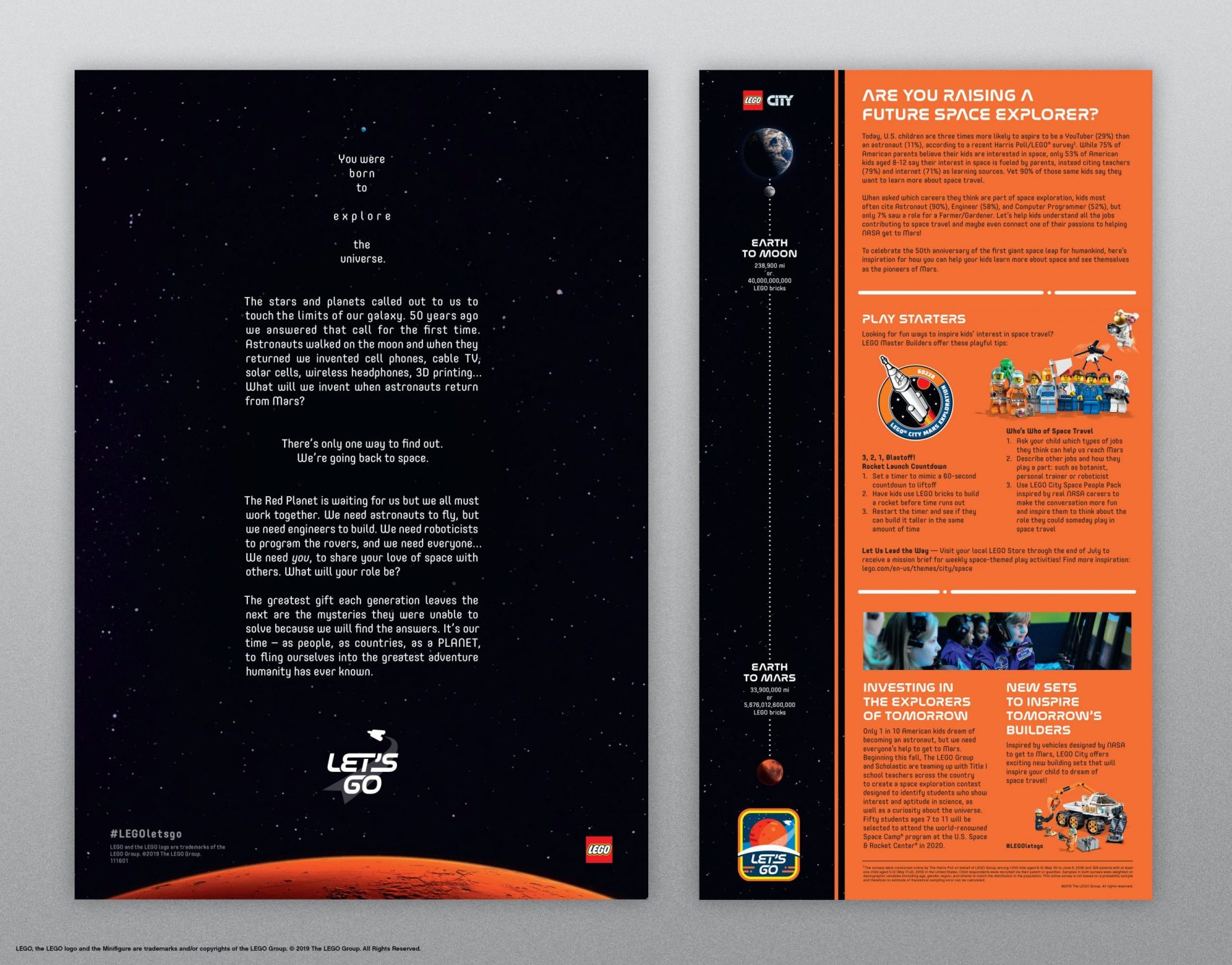 LEGO CITY Space Print Ads — Design: MS, Joe Galluccio / Copy: Rachel Tran